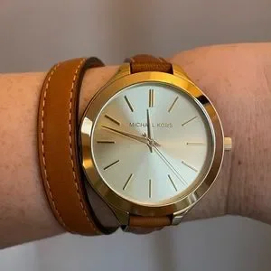 Michael Kors 42 mm wrap watch Slim Runway Gold-Tone and Leather Wrap Watch | Michael Kors [US] main image 3